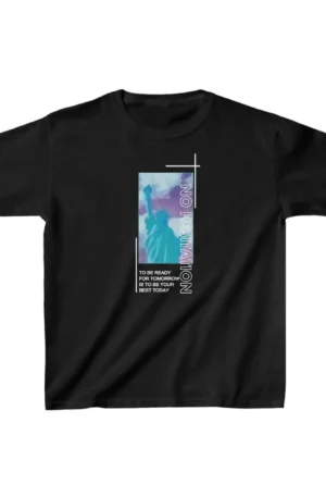 Çocuk Unisex Baskılı T-Shirt - Siyah